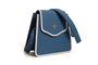 Lucky Bees Bolso de Hombro Azul y Crema